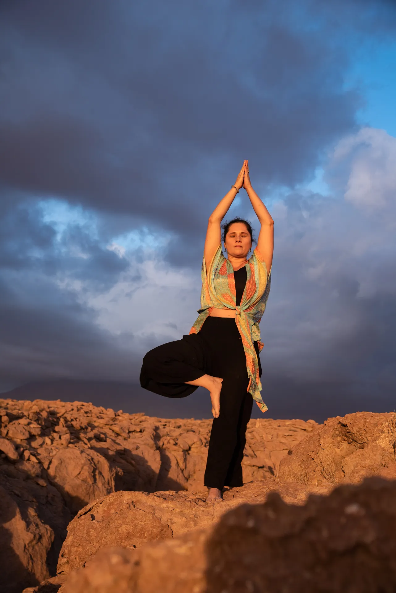 Yoga in the Atacama desert